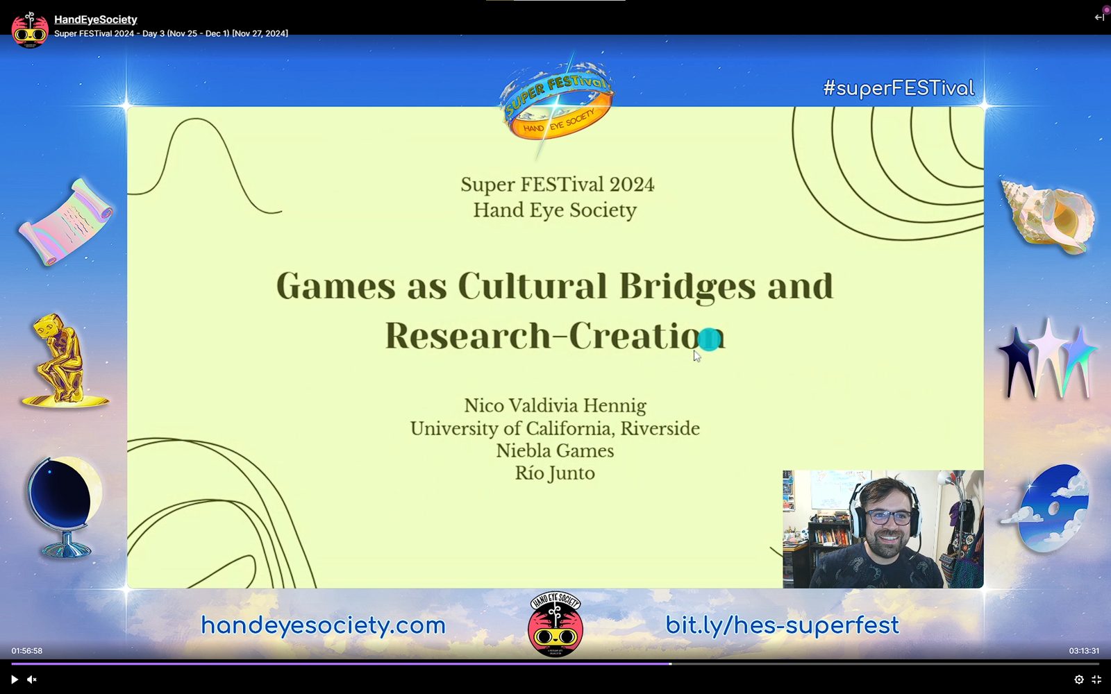 Slide from the talk Games as Cultural Bridges and Research-Creation